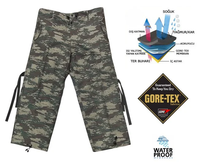 Kamuflaj Goretex(Su Geçirmez) Soğuk İklim Pantolonu